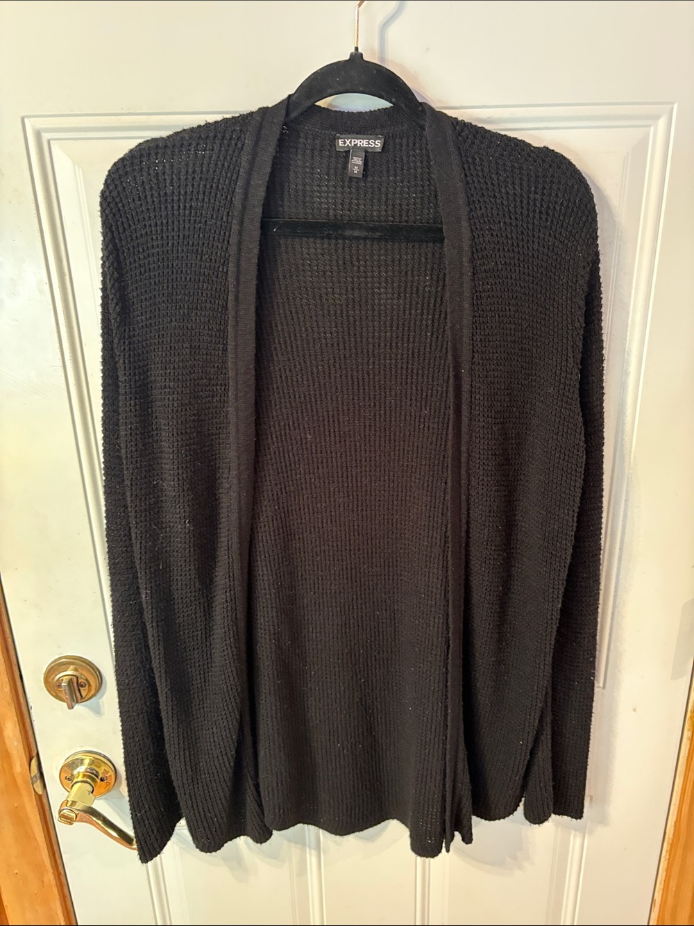 Express Open Front Black Cardigan Size Medium